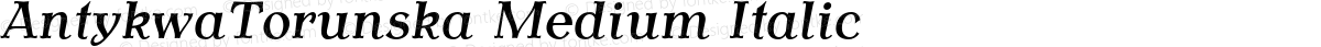 AntykwaTorunska Medium Italic