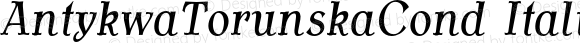 AntykwaTorunskaCond Italic