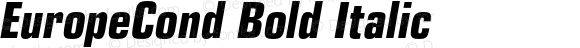 EuropeCond-Bold-Italic