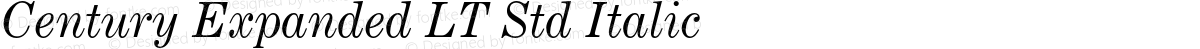 Century Expanded LT Std Italic