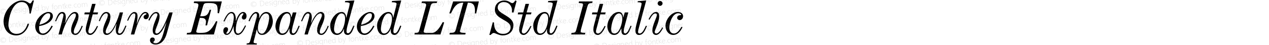 Century Expanded LT Std Italic