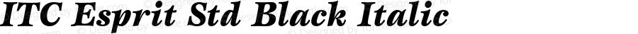 ITC Esprit Std Black Italic OTF 1.018;PS 001.000;Core 1.0.31;makeotf.lib1.4.1585