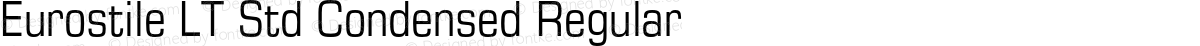 Eurostile LT Std Condensed Regular