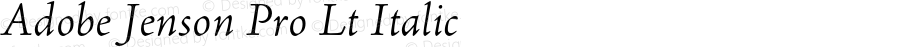 Adobe Jenson Pro Lt Italic