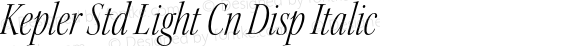 Kepler Std Light Cn Disp Italic