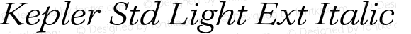 Kepler Std Light Ext Italic