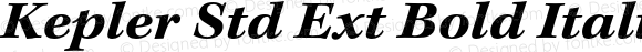 Kepler Std Ext Bold Italic