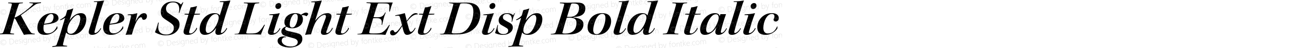 Kepler Std Light Ext Disp Bold Italic