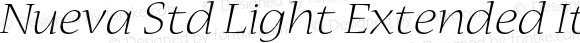 Nueva Std Light Extended Italic