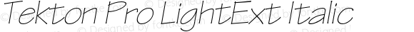 Tekton Pro LightExt Italic