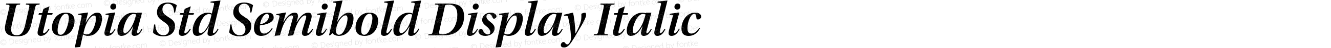 Utopia Std Semibold Display Italic