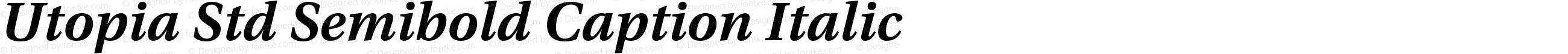 Utopia Std Semibold Caption Italic