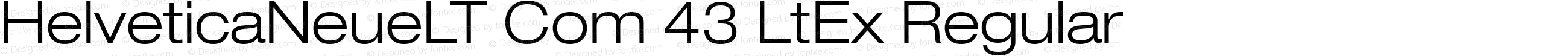 Helvetica Neue LT Com 43 Light Extended