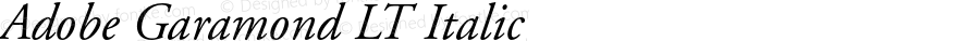 Adobe Garamond LT Italic