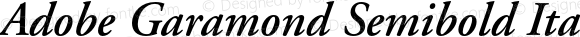 Adobe Garamond Semibold Italic