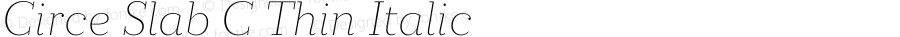 Circe Slab C Thin Italic