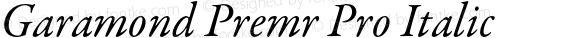 Garamond Premr Pro Italic