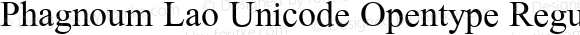 Phagnoum Lao Unicode Opentype Regular