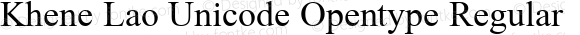 Khene Lao Unicode Opentype Regular
