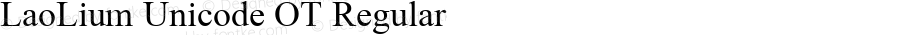 LaoLium Unicode OT Regular Version 2.000 2002 initial release