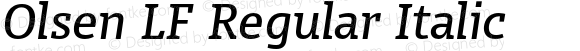 Olsen LF Regular Italic