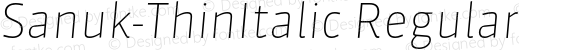 Sanuk-ThinItalic Regular 7.046