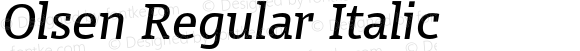Olsen Regular Italic