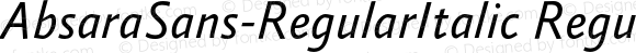 AbsaraSans-RegularItalic