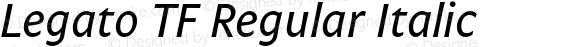 Legato TF Regular Italic