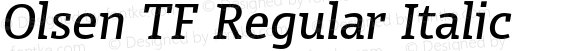 Olsen TF Regular Italic