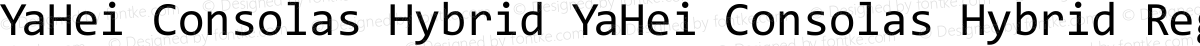 YaHei Consolas Hybrid YaHei Consolas Hybrid Regular