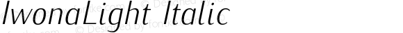 IwonaLight Italic