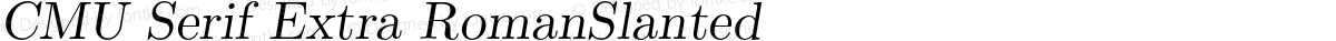 CMU Serif Extra RomanSlanted