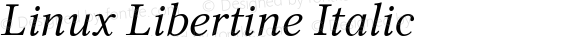 Linux Libertine Italic