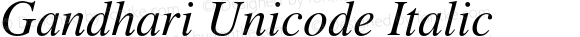 Gandhari Unicode Italic