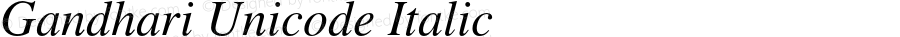 Gandhari Unicode Italic