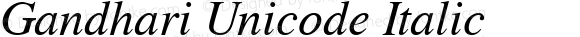 Gandhari Unicode Italic