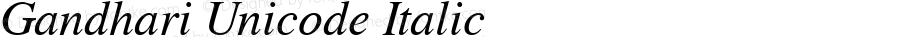 Gandhari Unicode Italic