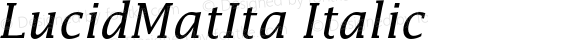 LucidMatIta Italic