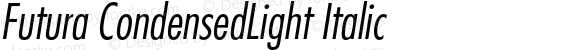 Futura CondensedLight Italic