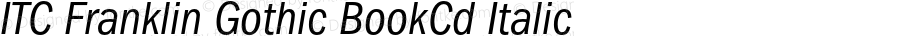 ITC Franklin Gothic BookCd Italic