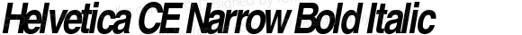 Helvetica CE Narrow Bold Italic