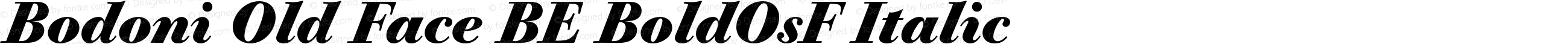 Bodoni Old Face BE BoldOsF Italic