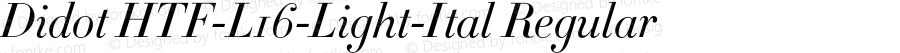 Didot HTF-L16-Light-Ital Regular 001.000