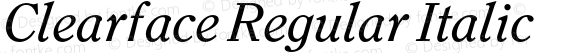 Clearface Regular Italic