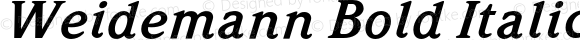 Weidemann Bold Italic