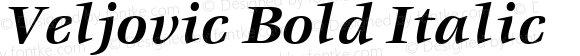 Veljovic Bold Italic