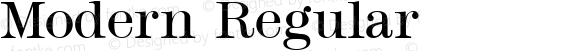 Modern Regular Altsys Fontographer 3.5  11/24/92