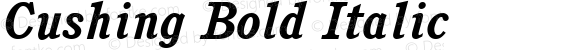 Cushing Bold Italic