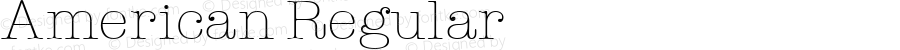 American Regular Altsys Fontographer 3.5  10/29/92